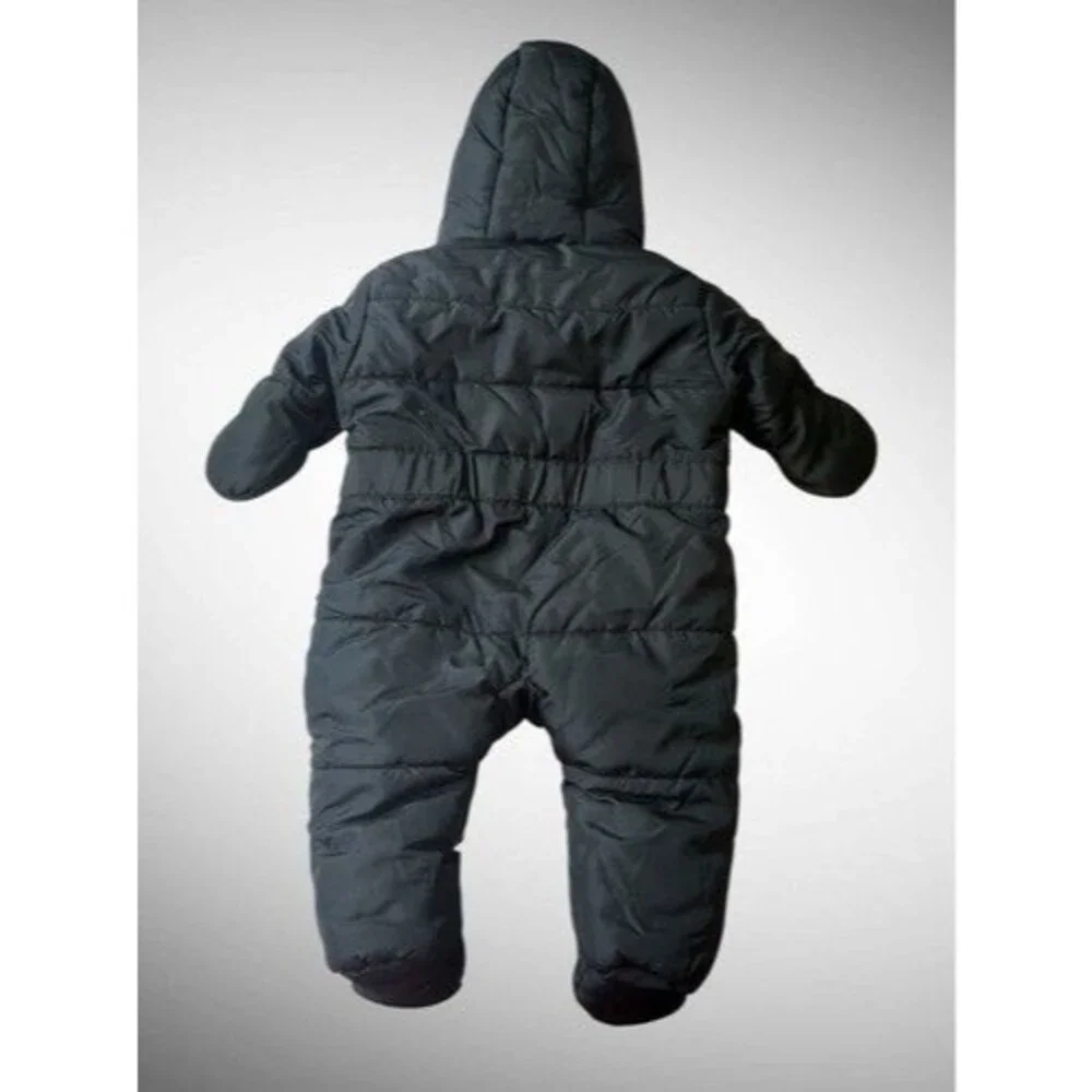 Enyce Baby Footed Puffer Hooded Snowsuit Bunting 0-3 Months In Black - Picture 7 of 9